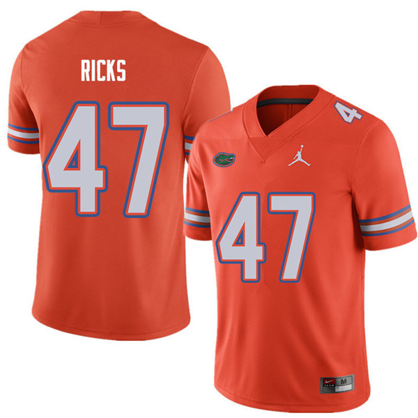 Jordan Brand Men #47 Isaac Ricks Florida Gators College Football Jerseys Sale-Orange